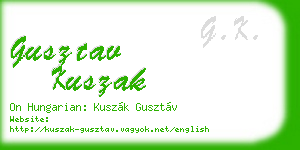 gusztav kuszak business card