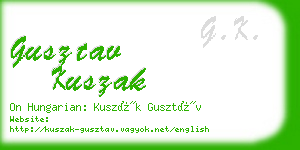 gusztav kuszak business card